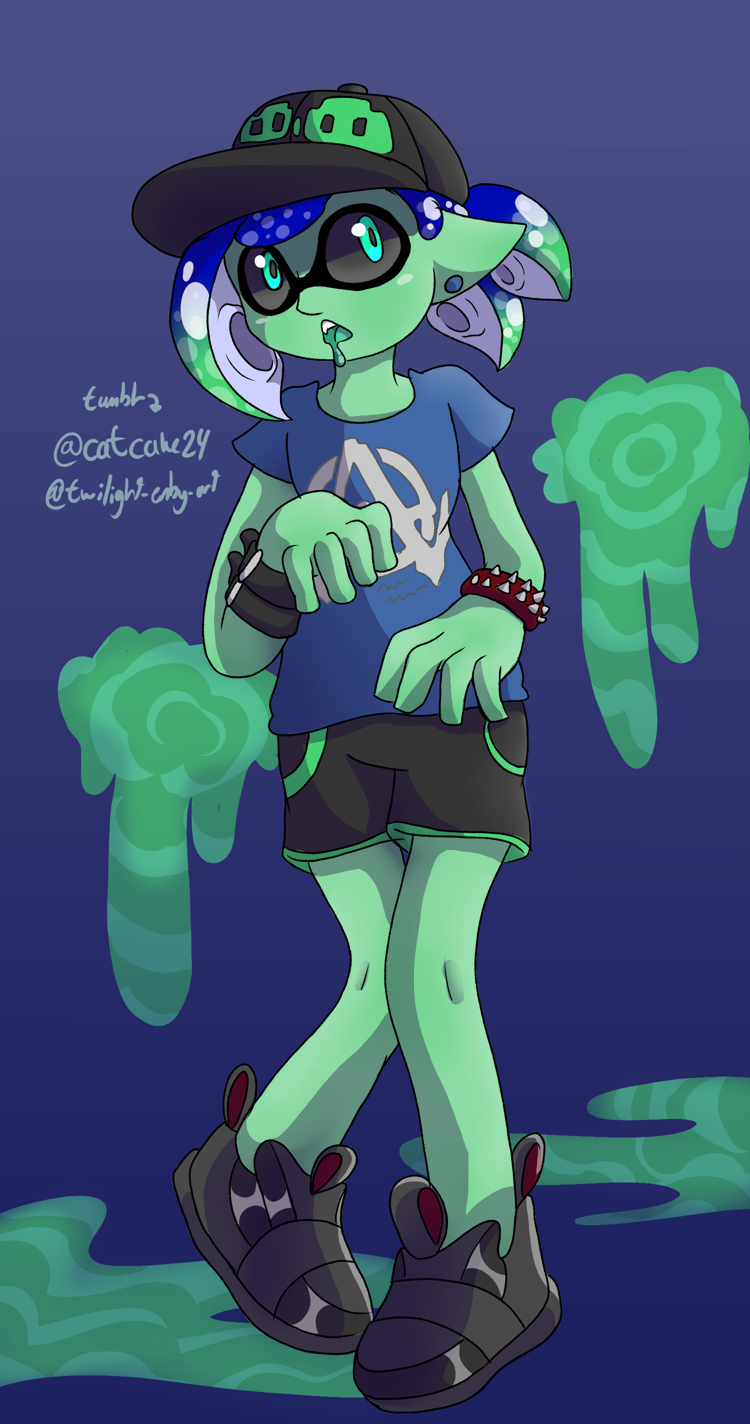 Splatoon Original Character, Sanitized Inkling Jade.